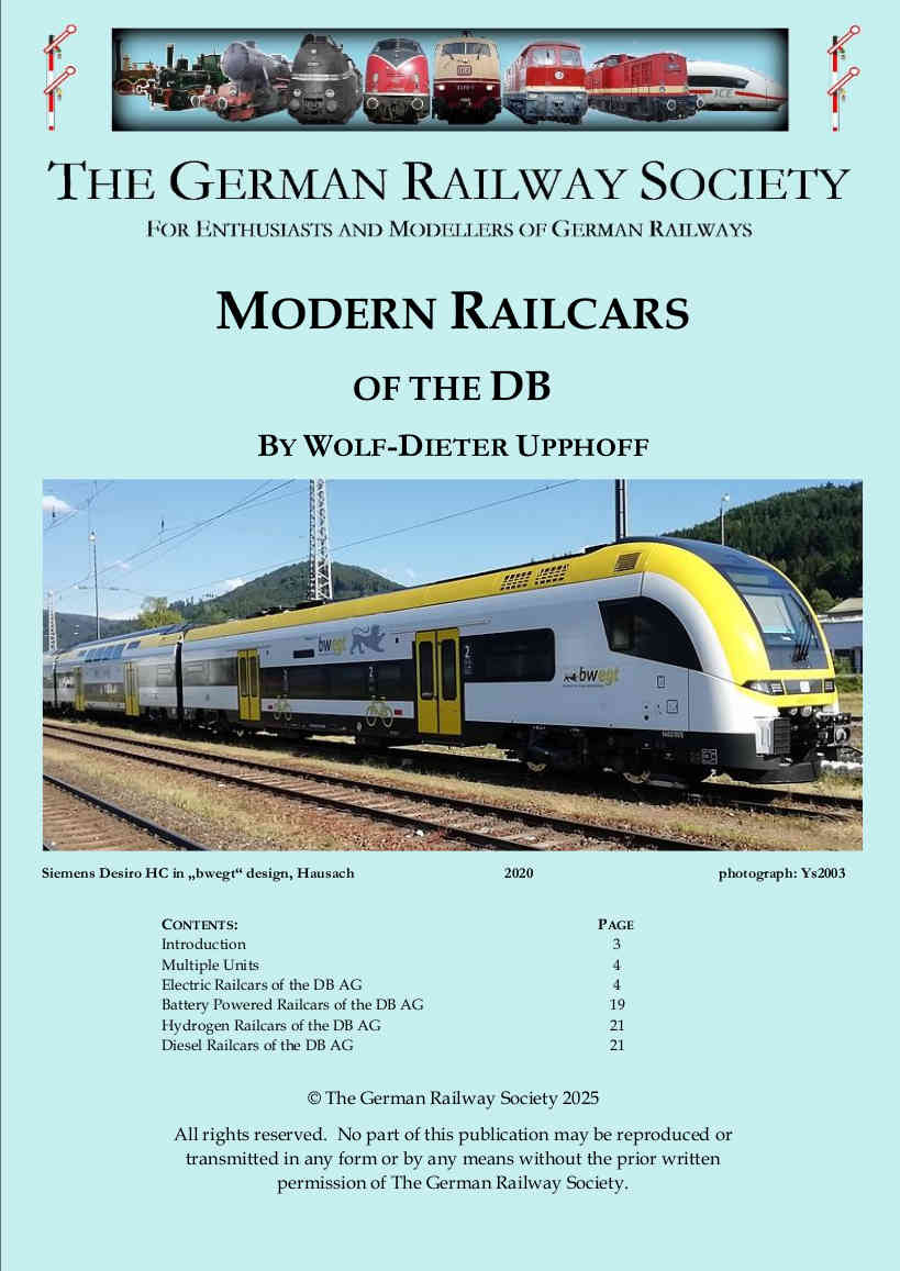 Cover image: Modern Railcars of the DB